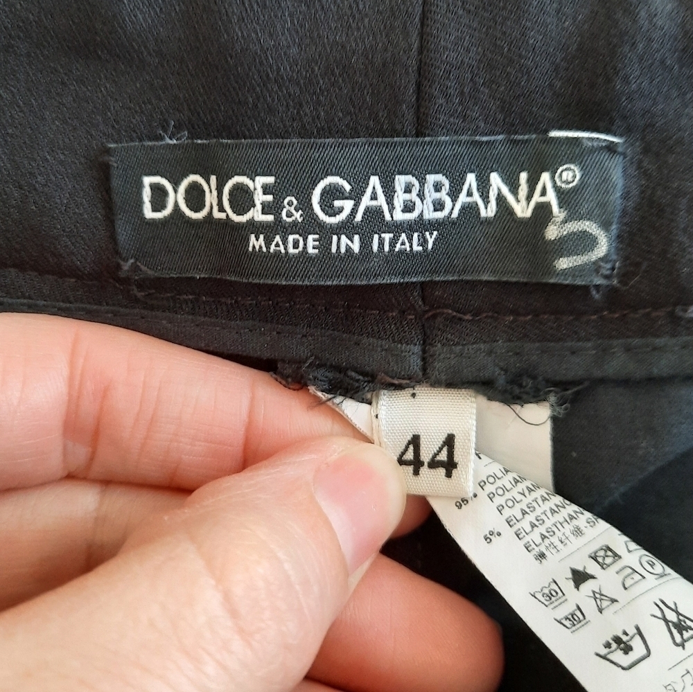 Dolce & Gabbana Black Zipper Pants 44 View 4